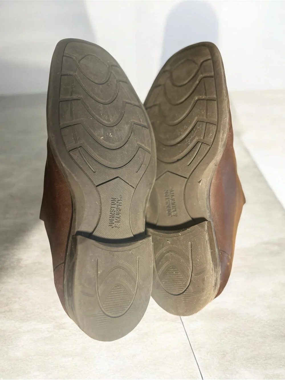 Johnston & Murphy Men's Size 10.5 M Brown Leather Dress Loafers Slip On 20-3600